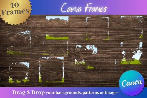 10 Distressed Border Canva Frames for Authentic Design
