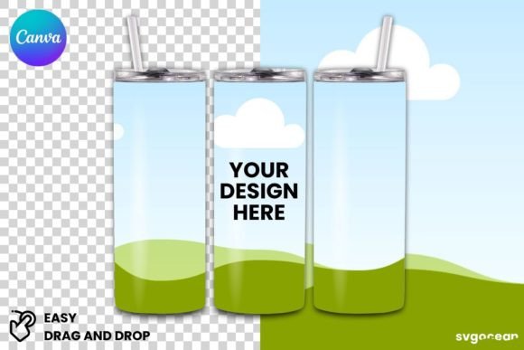 20 Oz Tumbler Canva Mockup: Your Drag & Drop Design Solution