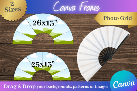 Canva Clack Fan Template: A Photo Grid for Dynamic Displays