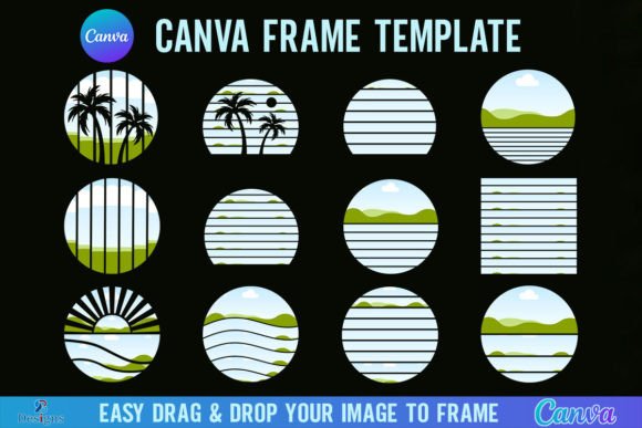 Capture Golden Hour Nostalgia with Retro Sunset Canva Frames