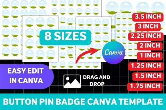 Create Custom Button Pins with Canva Badge Templates