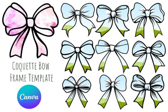 Elevate Your Brand with the Coquette Bow Canva Frame Template