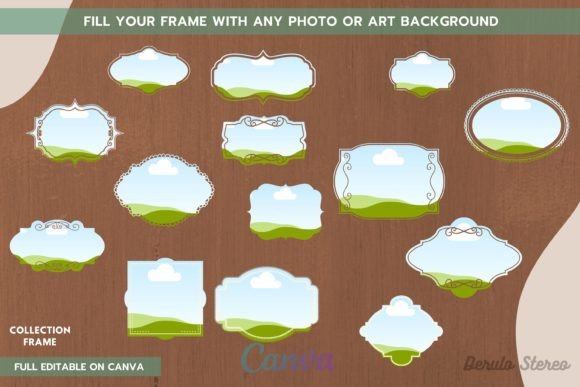 Elevate Your Designs with Frame Label Pack 12 Canva Frame