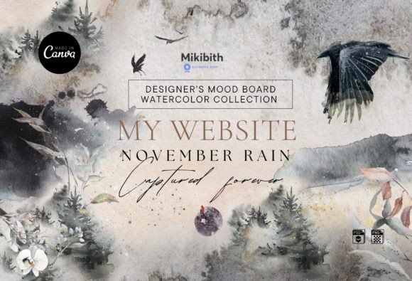 Embrace Ethereal Design with the November Rain Canva Kit