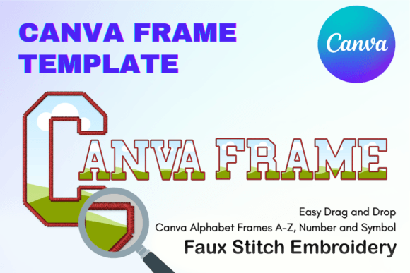 Faux Embroidery Canva Frame Letters: A Designer's Digital Toolkit