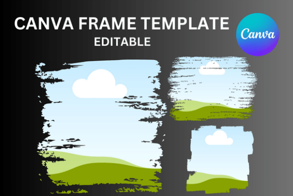 Grunge Brushstroke Canva Frame: Raw Texture for Modern Design