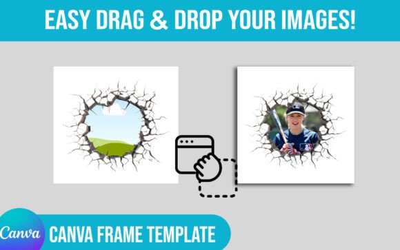 Instant Edge: Unlocking the Cracked Edges Canva Frames Template