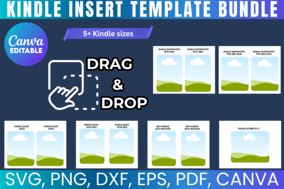 Kindle Insert Canva Template Bundle: Design Custom Case Art