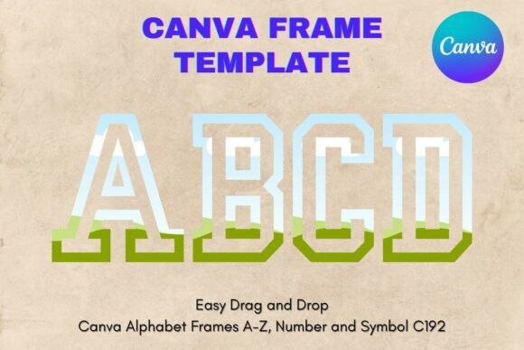 Master Custom Sublimation with Canva Letters Frame Alphabet Template192