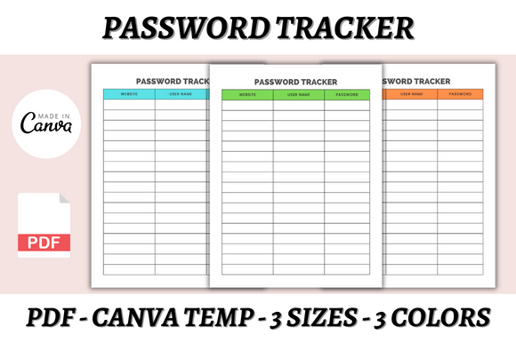 Master Your Digital Life with This Password Tracker Canva Template