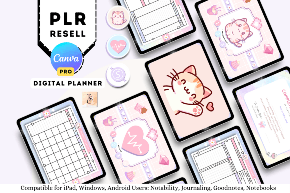 Master Your Focus with the PLR Canva ADHD Cute Digital Planner
