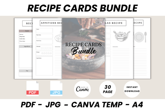 Organize Your Culinary World with a Recipe Cards Bundle