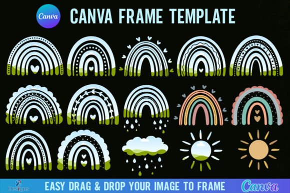 Rainbow Canva Frame Template Bundle: Instant Vibrancy for Digital Projects
