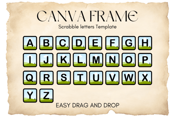 Scrabble Letters Canva Frame Alphabet: Your Creative Toolkit