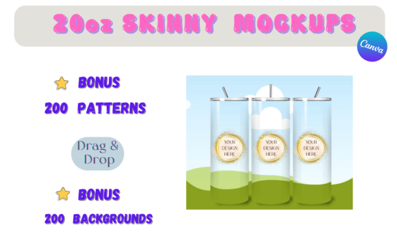 Skinny 20oz Tumbler Canva Mockup: Create Stunning Visuals Fast