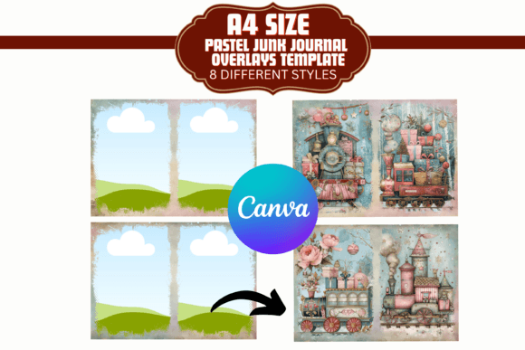 Transform Your Junk Journaling: A4 Junk Journal Border Canva Template