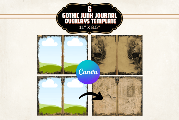Transform Your Projects with Gothic Junk Journal DIY Canva Templates