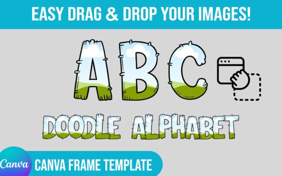 Unleash Creativity with Doodle Alphabet Canva Frame Template
