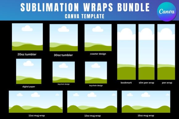 Unlock Creative Flexibility with Sublimation Wraps Bundle Canva Template